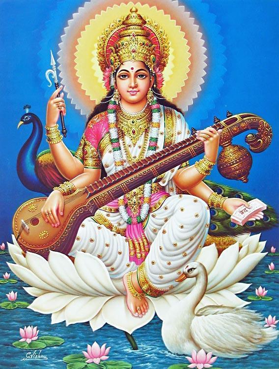 The Hindu Goddess Saraswati - The Goddess Garden