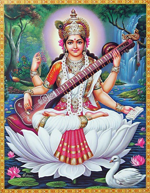 The Hindu Goddess Saraswati - The Goddess Garden