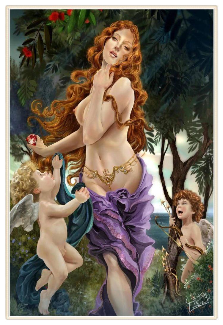 aphrodite, greek goddess, goddess, woman, cupids